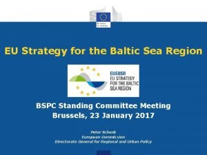 EU Strategy for the Baltic Sea Region BSPC