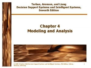 Turban Aronson and Liang Decision Support Systems and