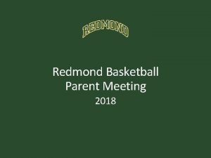 Coach /parent meeting agenda