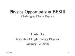 Physics Opportunity at BESIII Challenging Charm Physics Haibo