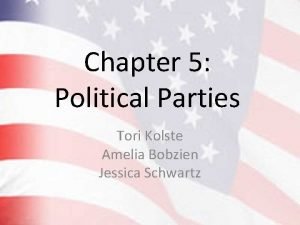 Chapter 5 Political Parties Tori Kolste Amelia Bobzien