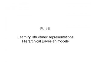 Hierarchical bayesian model