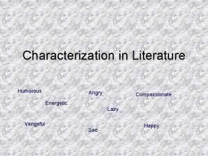 Definition of direct characterization in literature Definition of direct characterization in literature
