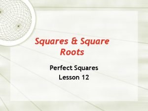 Perfect square activity