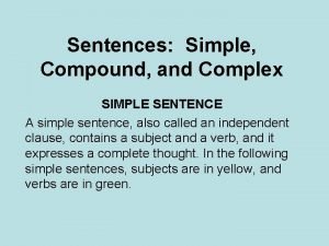 Whats a compound subject