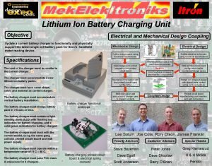 Lithium Ion Battery Charging Unit Objective Electrical and