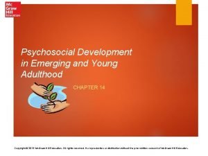 Psychosocial development in young adulthood