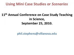 Mini case study examples