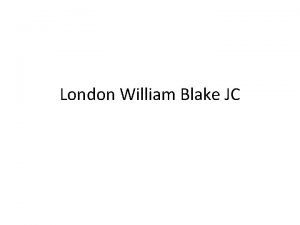 London william blake analysis