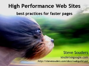 High performance web site