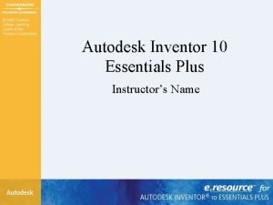 Autodesk inventor 10