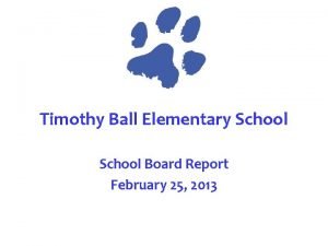 Timothy ball elementary