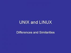 What is difference between unix and linux