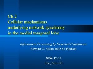 Ch 2 Cellular mechanisms underlying network synchrony in