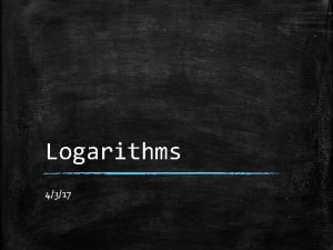 Desmos logarithms