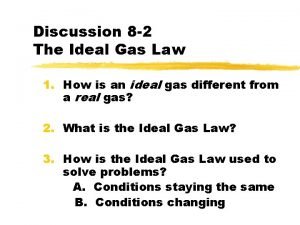 Different gas laws