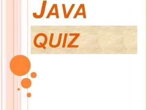 Java proficiency quiz 1