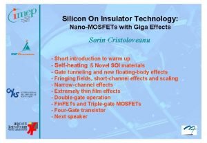 Smart cut soi