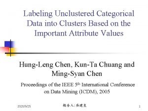Labeling Unclustered Categorical Data into Clusters Based on