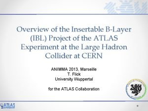 Overview of the Insertable BLayer IBL Project of