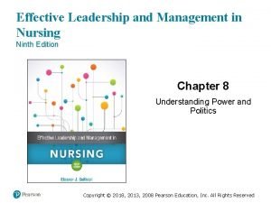 Effective Leadership and Management in Nursing Ninth Edition