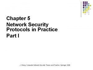 Computer and network security Computer and network security