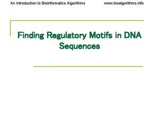 Bioalgorithms