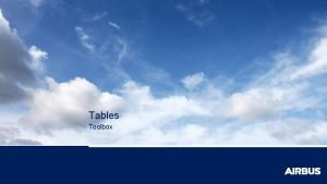 Tables Toolbox Tables Title 2 DD MONTH YEAR