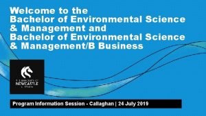 Environmental science and management uon