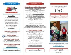 SCUSD CAC Comit Ejecutivo del CAC 20172018 Nuestra
