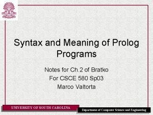 Meaning of prolog