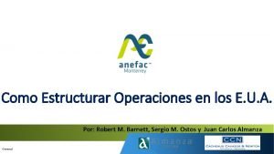 Como Estructurar Operaciones en los E U A