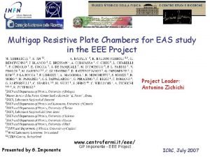 Multigap Resistive Plate Chambers for EAS study in
