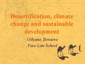 Introduction of desertification