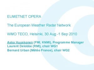 Opera radar