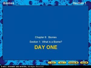 Chapter 6 biomes section 1 what is a biome