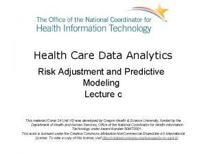 Predictive analytics risk adjustment healthcare Predictive analytics risk adjustment healthcare