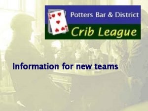 Potters bar crib league