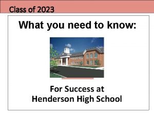Class of 2023 What you need to know