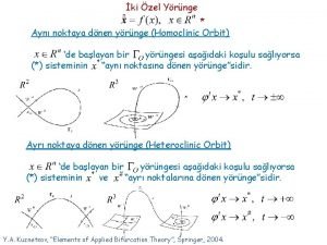 ki zel Yrnge Ayn noktaya dnen yrnge Homoclinic