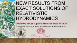 NEW RESULTS FROM EXACT SOLUTIONS OF RELATIVISTIC HYDRODYNAMICS