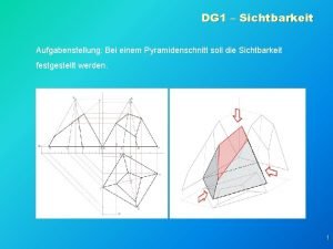 DG 1 Sichtbarkeit Aufgabenstellung Bei einem Pyramidenschnitt soll