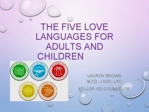 Love languages for adults
