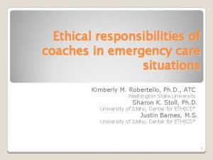 Legal and ethical responsibilities of a coach