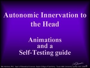 Autonomic Innervation to the Head Animations and a