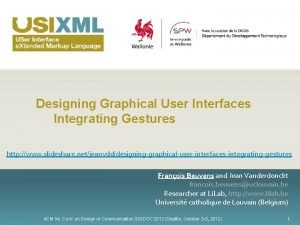 Designing Graphical User Interfaces Integrating Gestures http www