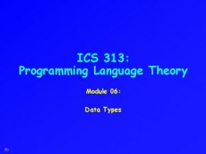 Ics 313 Ics 313