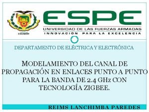 DEPARTAMENTO DE ELCTRICA Y ELECTRNICA MODELAMIENTO DEL CANAL