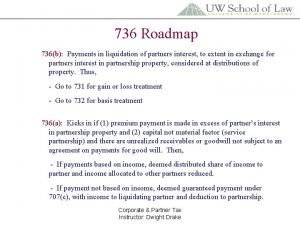 736 Roadmap 736b Payments in liquidation of partners