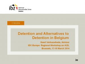 Interior 17 03 2014 Detention and Alternatives to